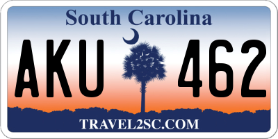 SC license plate AKU462