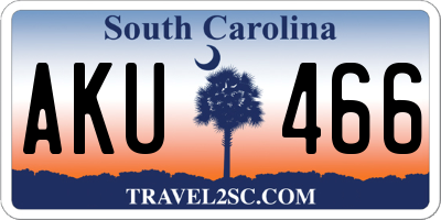 SC license plate AKU466