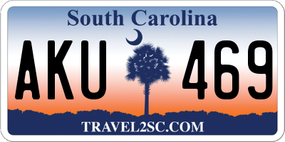 SC license plate AKU469