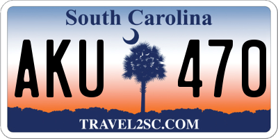 SC license plate AKU470