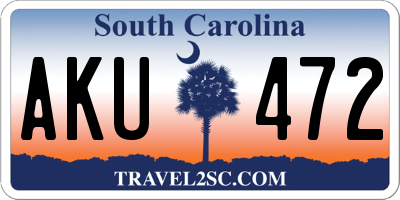 SC license plate AKU472