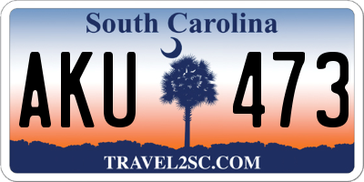 SC license plate AKU473