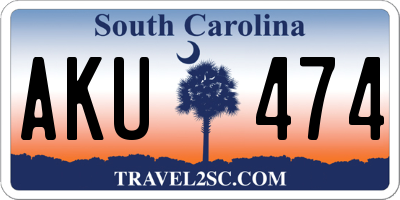 SC license plate AKU474