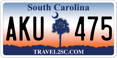 SC license plate AKU475