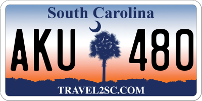 SC license plate AKU480
