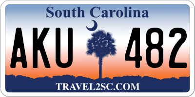 SC license plate AKU482