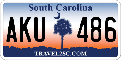SC license plate AKU486