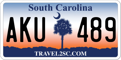 SC license plate AKU489