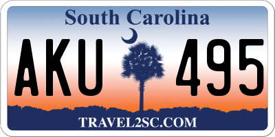SC license plate AKU495