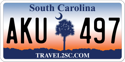 SC license plate AKU497