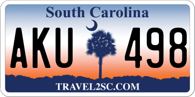 SC license plate AKU498