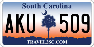 SC license plate AKU509
