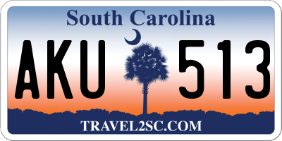 SC license plate AKU513
