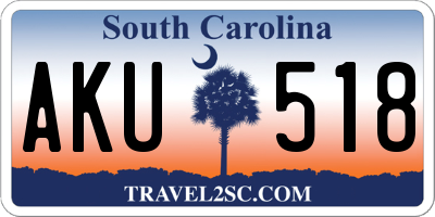 SC license plate AKU518