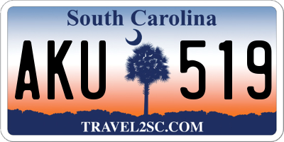 SC license plate AKU519