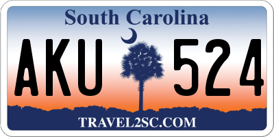 SC license plate AKU524