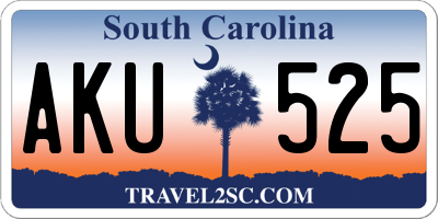 SC license plate AKU525