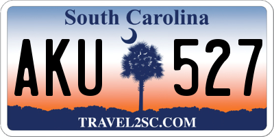 SC license plate AKU527