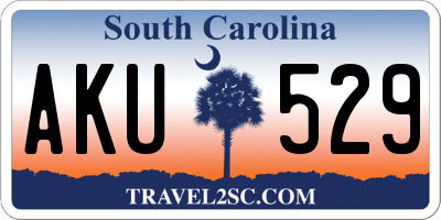 SC license plate AKU529