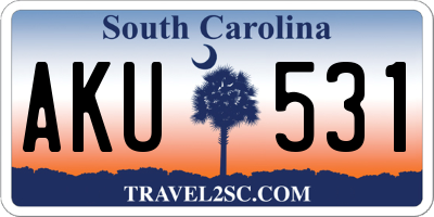 SC license plate AKU531