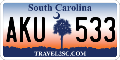 SC license plate AKU533