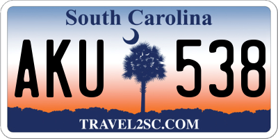 SC license plate AKU538