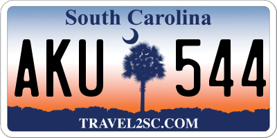 SC license plate AKU544