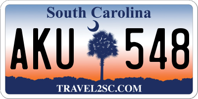 SC license plate AKU548