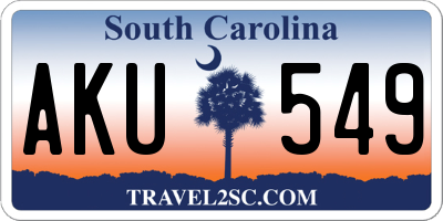 SC license plate AKU549