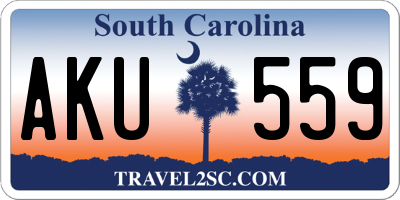 SC license plate AKU559