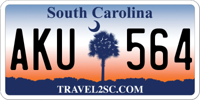 SC license plate AKU564