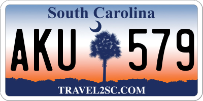 SC license plate AKU579