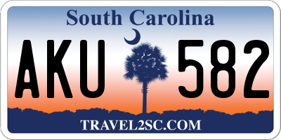 SC license plate AKU582