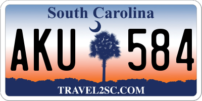 SC license plate AKU584