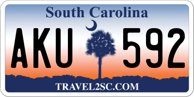 SC license plate AKU592