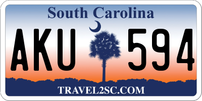 SC license plate AKU594
