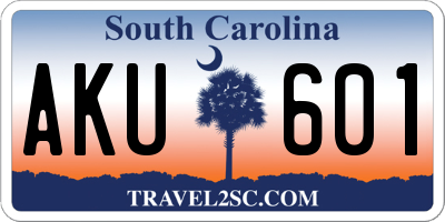 SC license plate AKU601