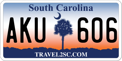 SC license plate AKU606