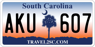 SC license plate AKU607