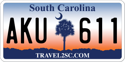 SC license plate AKU611