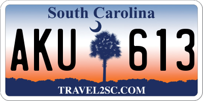 SC license plate AKU613