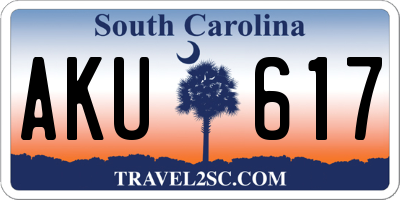 SC license plate AKU617
