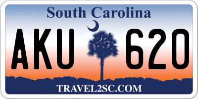SC license plate AKU620