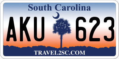 SC license plate AKU623