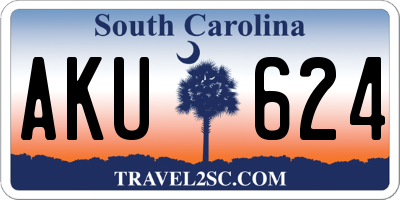 SC license plate AKU624