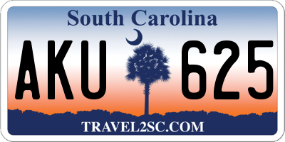 SC license plate AKU625