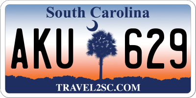 SC license plate AKU629