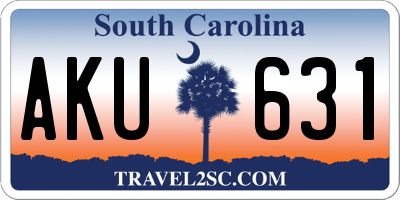 SC license plate AKU631