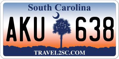 SC license plate AKU638