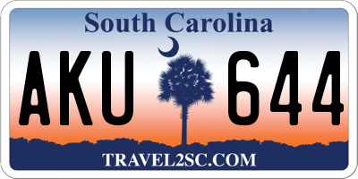 SC license plate AKU644